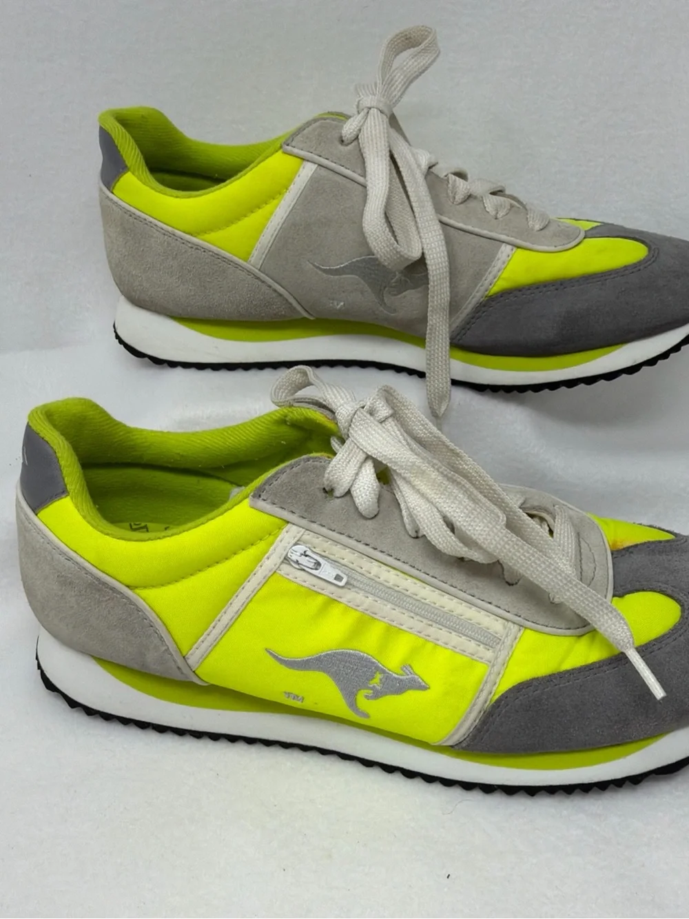 Vintage Y2K kangaROOS Neon Yellow & Gray Men’s Shoes Size 10
